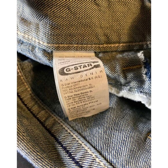G. Star 3301 Straight Denim Button Fly Jeans Mens 33 x 32 Casual Outdoors - Picture 5 of 11